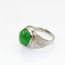 Bague Argent 925 Avec Rond 11mm Jade Bijoux Femmes Taille 54