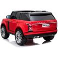 Range Rover électrique, rouge, double siège en cuir, écran LCD avec entrée USB, 4x4 lecteurs, 2x batterie 12V7Ah, roues EVA, essieux-0