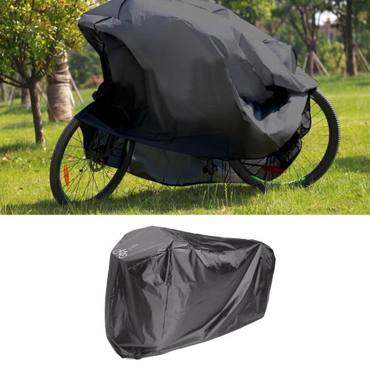 Etanche Cache Housse Couvre Casque Bache Protection Pluie Scooter Velo Moto 190 65 110cm Noir Achat Vente Bache De Protection Couverture De Velo Cdiscount