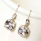 HUEIHWOH Femme Boucle d'oreille avec Oxyde de Zirconium strass