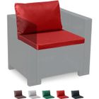 Coussins pour salon de jardin Rotin Bica Grand Soleil set rechange remplacement imperméables étanches 5 places, Couleur: Rouge