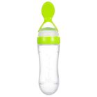 Biberon SURENHAP en silicone 90 ml avec cuillère d'alimentation d'entraînement - Vert