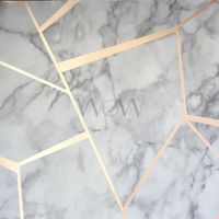 Fond d'écran géométrique en marbre fractal charbon gris et cuivre - Fine Decor FD42266