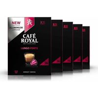 180 Capsules Aluminium Compatibles NESPRESSO® À USAGE DOMESTIQUE - CAFÉ LUNGO FORTE - Dosettes by Café Royal®