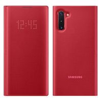 Housse Samsung Galaxy Note 10 Étui Porte-carte LED View Cover Original Rouge
