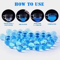 NEUF 50000 Pieces Gel Blaster Ammo 7-8mm Blue Gel Balls Eco Friendly Gel Water Beads for Kids Game DUO