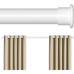 Deconovo Tringle Rideau Sans Perçage Rétractable 100-260 Cm - Installation Facile Blanc