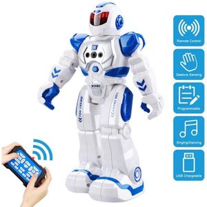 ROBOT - ANIMAL ANIMÉ Blanc bleu-Robot jouets pour garçons, RC jouets Ro