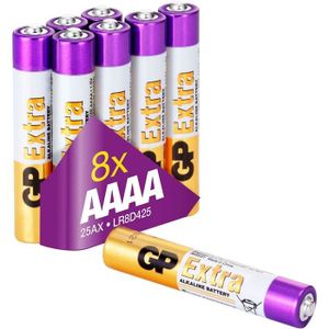 PILES Piles AAAA Lot de 8 Piles | Extra | Batteries alca