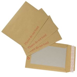 Enveloppe blanche- dos cartonné 240x185 mm, HB240185W-WB450