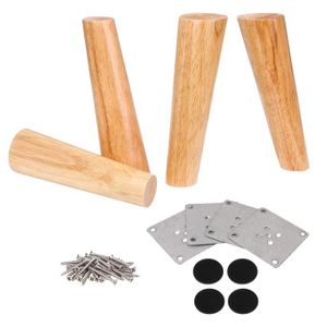 4x 200mm Pieds de Meubles Sofa canap/é plinth Jambes pour en bois obliques coniques Chaise Cabinet Lits Table Pieds de Bureau Pieds de Table