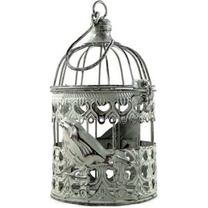 CAGE Cage À Oiseaux Cage Métal Cage Décoration Shabby Gris Antique P De 359 Oiseaux Taille S Neuf[u362]