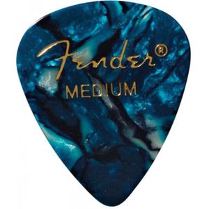 MEDIATOR Fender - Médiators Ocean Turquoise 351 Shape Medium - pack de 12 médiators guitare