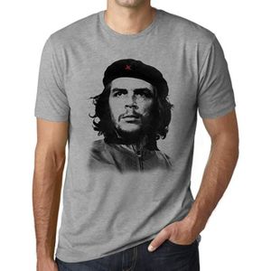 T-SHIRT Homme Tee-Shirt Che Guevara T-Shirt Vintage Gris
