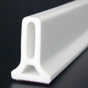 HSGAV Silicone Joint Porte Douche,Dbande Imperméable Flexible Auto-Adhésive,Barrière Douche Pliable Système Rétention pour Barrage d/'eau Maintient l/'eau À L/'intérieur du Seuil,Beige,50cm