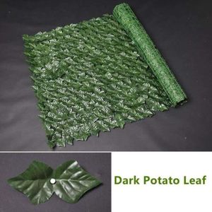 HAIE DE JARDIN WE26355-Haie artificielle Dark Potato leaves.1m x 