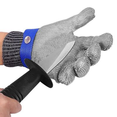 Gants Anti-Coupure Niveau 9, Protection Cuisine Et Huître, Maille Acier Inoxydable Pour Boucher Decoupe De Viande Taille L 99085524