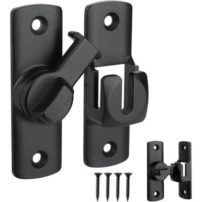 Lot De 2 Serrures Coulissantes à Boulon 3 Pouces – Finition Brossée, 12 Vis Incluses
