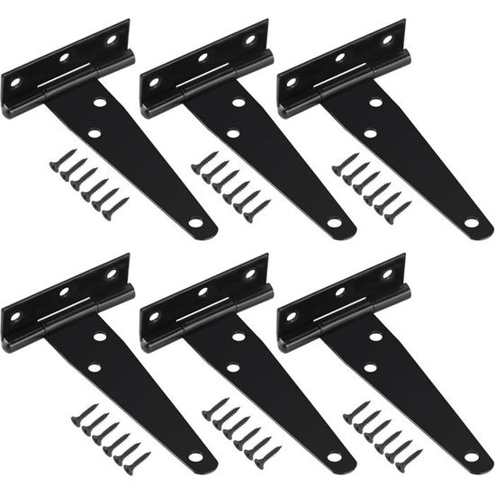 3 Charnières T à Bracelet Pour Portail Ou étable – Acier BZP, 38,1 Cm, Onestopdiy