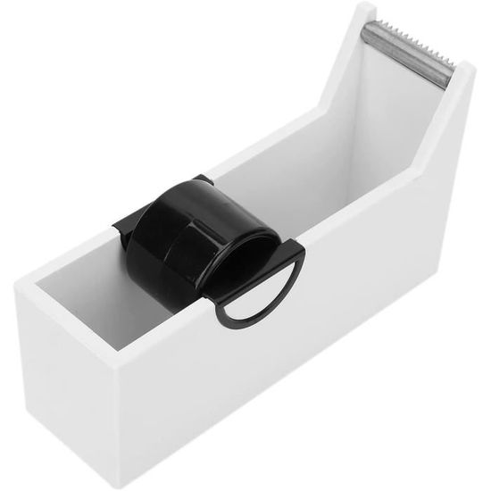 Alevar 2963/BK Distributeur De Ruban Adhésif De Table - Lame Acier Pro, Noir, Idéal Bureau Et Maison