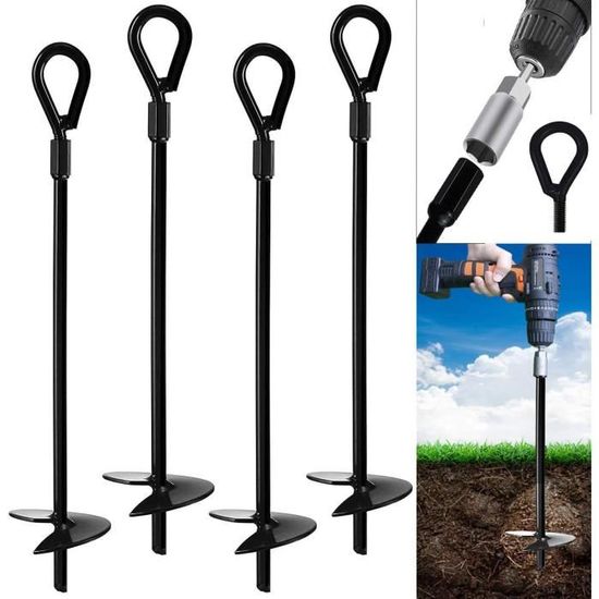 Lntyq Ancres De Sol En Lot De 6, Piquets De Tente En Acier Renforcé