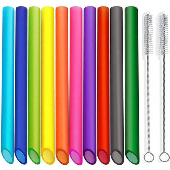 100 pièces. Pailles jetables en plastique pour la boisson, jus, lait 100 pièces. Pailles jetables en plastique pour la boisson, jus, lait