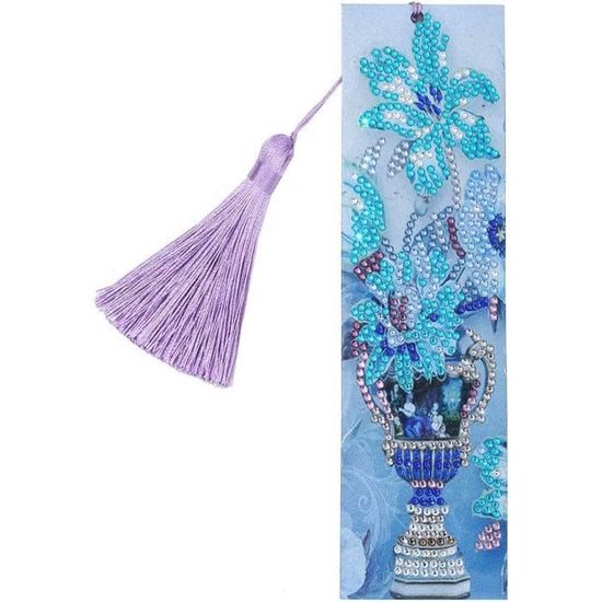 Kit De Marque-pages Diamond Painting Pour Enfants Et Adultes - 8 Modèles à Décorer Avec Strass, Activité Manuelle DIY - Cadeau Créatif