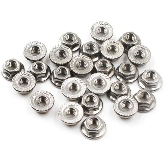 Lot De 50 écrous Hexagonaux En Acier Inoxydable 304 8#-32 - Uxcell, Finition Argent