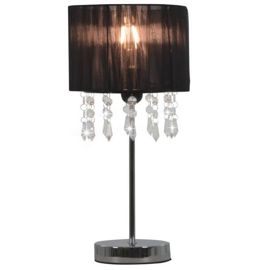 💞2036Lampe de bureau industrielle Lampe de Table Salon Design Moderne 20 x 44 cm (diamètre x H)LAMPE A POSER - Noir Rond E27