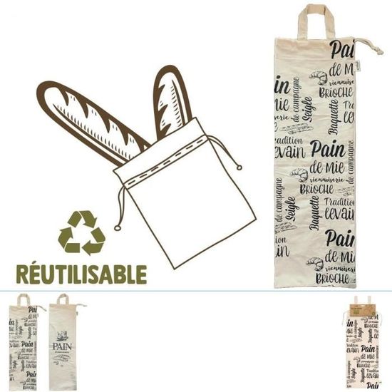 Sac à Pain En Coton Bio Publicitaire 120g - Ranchi | Goodies Boulan