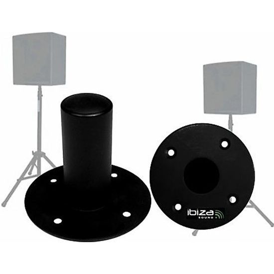 Adaptateur Support Haut-Parleur DJ Pivotant Métal 35mm - Bouchon Supérieur Trépied