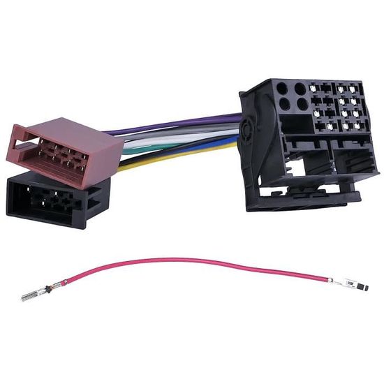 Adaptateur TechExpert Prise Peugeot/Citroën Vers ISO - Pour Remplacer L'autoradio D'origine Par Un Modèle Universel