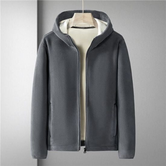 Zzkouine Imperméable Veste De Montagne Polaire Hommes Veste De Ski Chaude Multi Poches Homme Veste De Ski Imperm Able De Montagne Manteau D Hiver Ext Rieur En Polaire Gris Xl