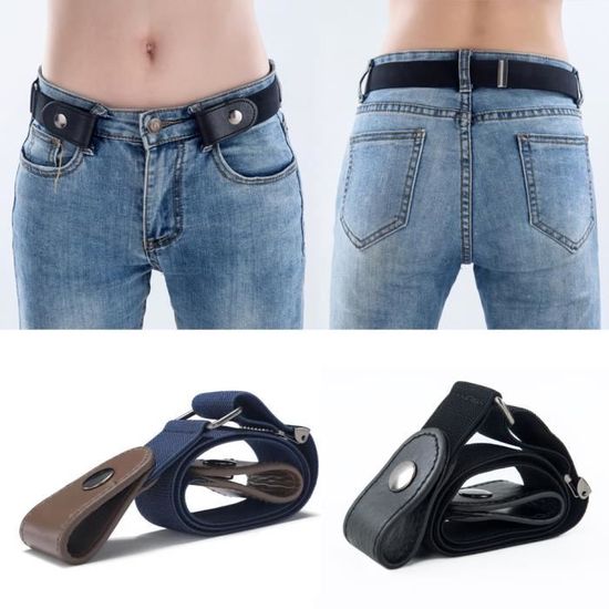 SYQOIU Ceinture Ceinture Invisible for Hommes et Femmes sans Boucle sans  Soudure Ceinture paresseuse élastique élastique élastique de Ceinture