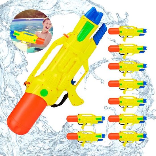 PIWOSGOL 6er Set Wasserpistolen Kinder - 21,5cm Schaumstoff Pistolen Mit 7m Reichweite