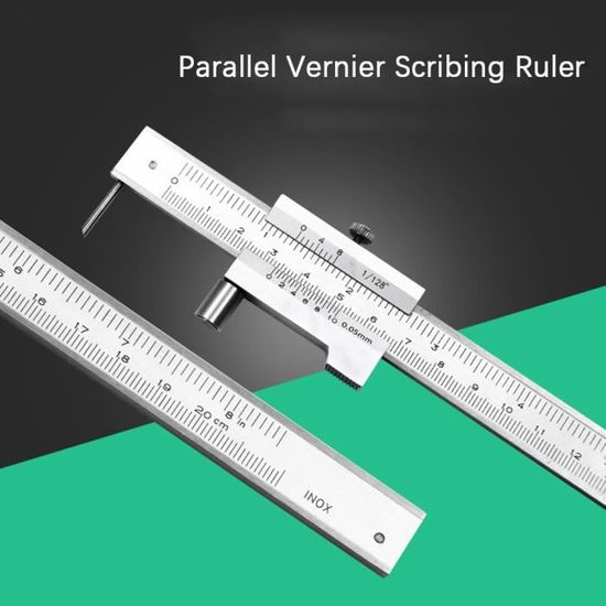 Pied à Coulisse Croisé Parallèle 0-200 Mm En Acier Inox - Avec Aiguille De Traçage En Carbure | Outil De Mesure Et De Marquage Précis