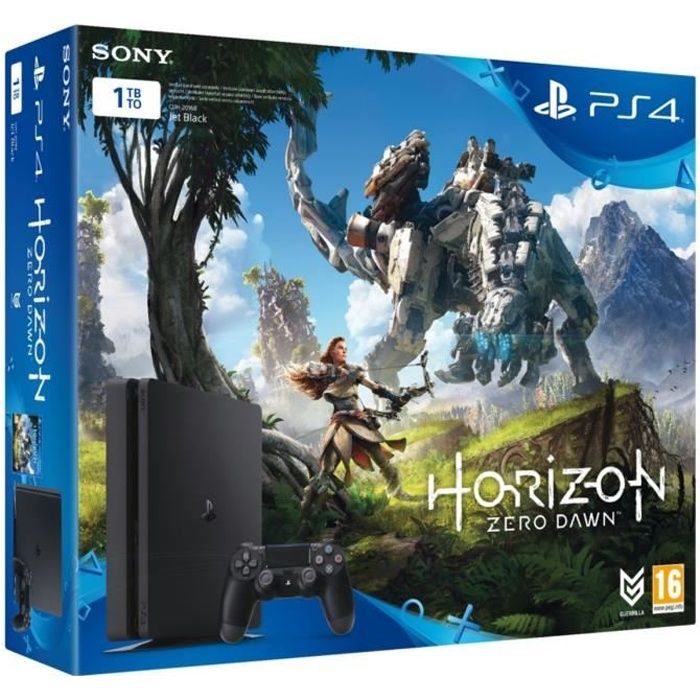 Sony Computer Pack PS4 Slim 1 To + Horizon 0 Down + Call Of Duty & Abonnement PlayStation Plus 3 Mois