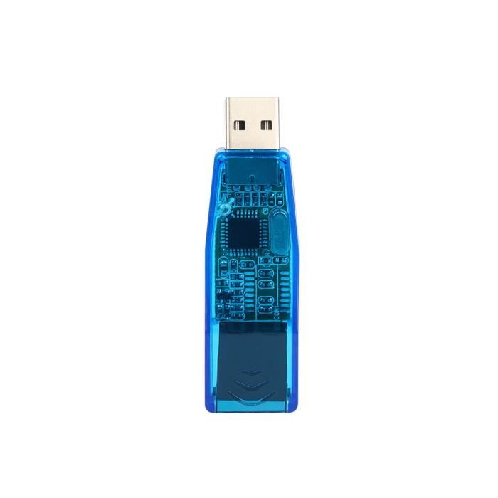 USB 2.0 vers LAN RJ45 Ethernet 10 - 100Mbps adaptateur de carte réseau bleu pour PC Android HU2081