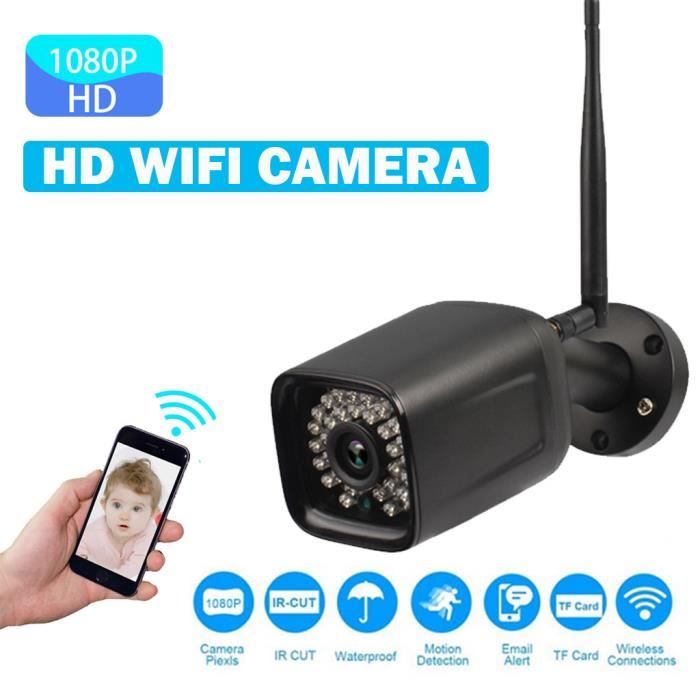 Sans fil HD 1080P extérieur WIFI IP 2 voies caméra de sécurité audio IR vision nocturne UE Maison intelligente 519