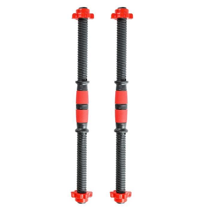 2pcs 40cm haltères barres haltères poignées haltérophilie collier Spinlock Set avec 4pcs écrous pour gymnase haltères haltères bar