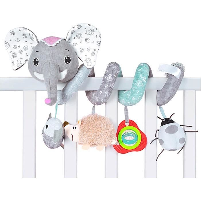 Spirale D Activité Poussette, Jouet en Spirale De Berceau De Landau De Bébé, Jouets en Peluche Suspendus De Berceau