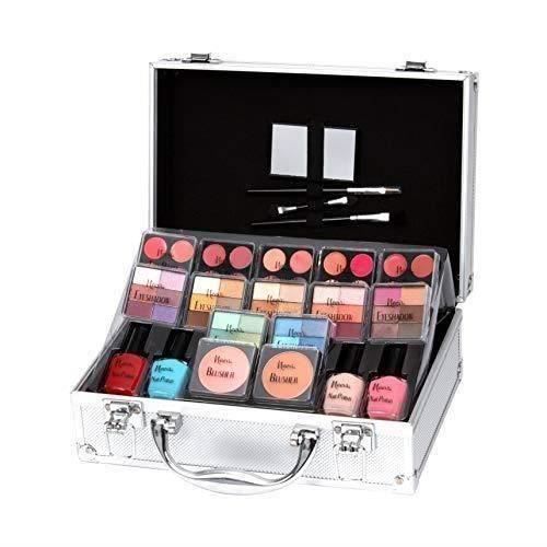 SHAN NetBoat Cosmetics - Coffret maquillage mallette en aluminium 52 pièces - Diva（Livraison sous 3-5 jours）