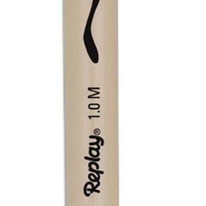 PAPERMATE LOT de 12 Stylos à bille pointe moyenne encre noire effaçable avec gomme corps plastique à capuchon REPLAY