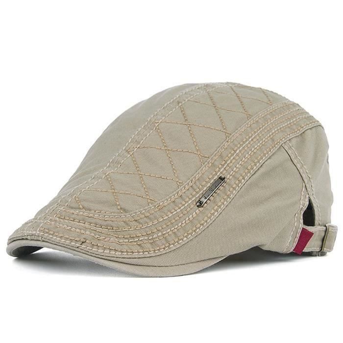 Minetom Homme Élégant Coton Gatsby Ivy Casquette Unisexe Béret Réglable Chapeau Visières Pour Loisir Voyage Sport Golf Snapback Cap