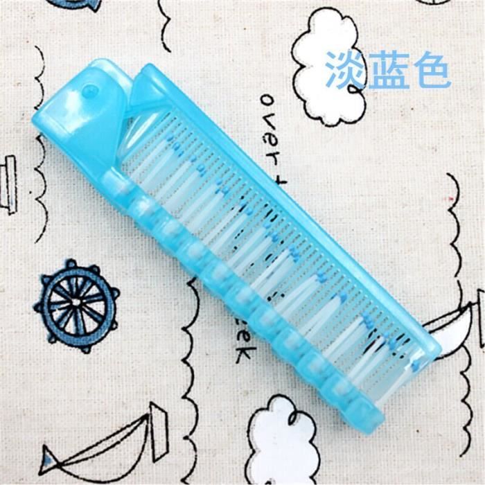 Brosse à cheveux jetable de voyage, peigne de Massage jetable, antistatique, outil de coiffure~Light Blue DY15182
