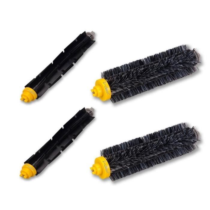 kit de brosse de battage flexible pour iRobot Roomba 700 Series 760 770 780 790 Pièces d'aspirateur 4PCS
