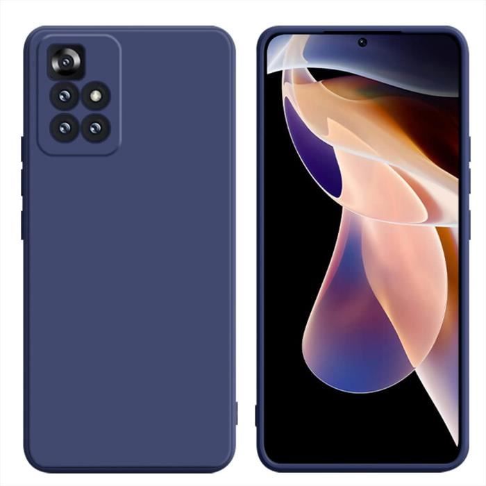 Coque Xiaomi Redmi Note 11 Pro 5G, Coque Souple Antichoc Tout Compris, Coque de Protection Simple Couleur Unie Xiaomi ReBleu