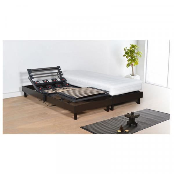 Ensemble électrique 70 x 190 Relaxlatteplus, Matelas Impression Visco-ressorts Alitea Relax Lattes et plots - Pour 1 personne