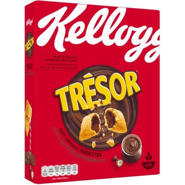 KELLOGG'S Trésor chocolat noisettes - 375 g