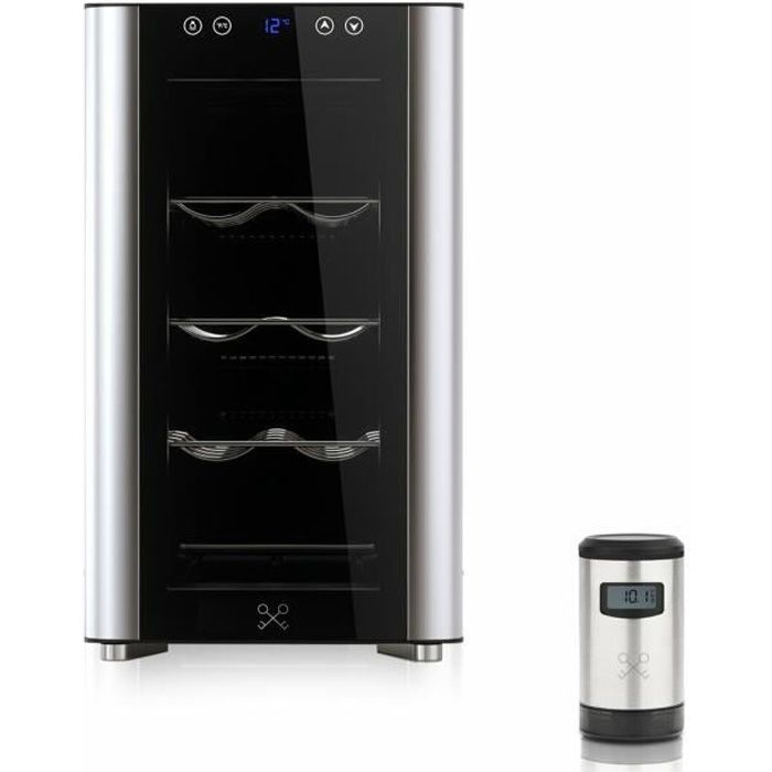 Les petits champs CAVS8+WOM820 - Cave de service et pompe sous vide électrique pour vin
